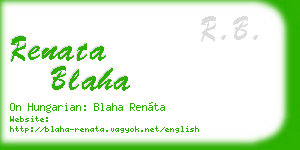 renata blaha business card